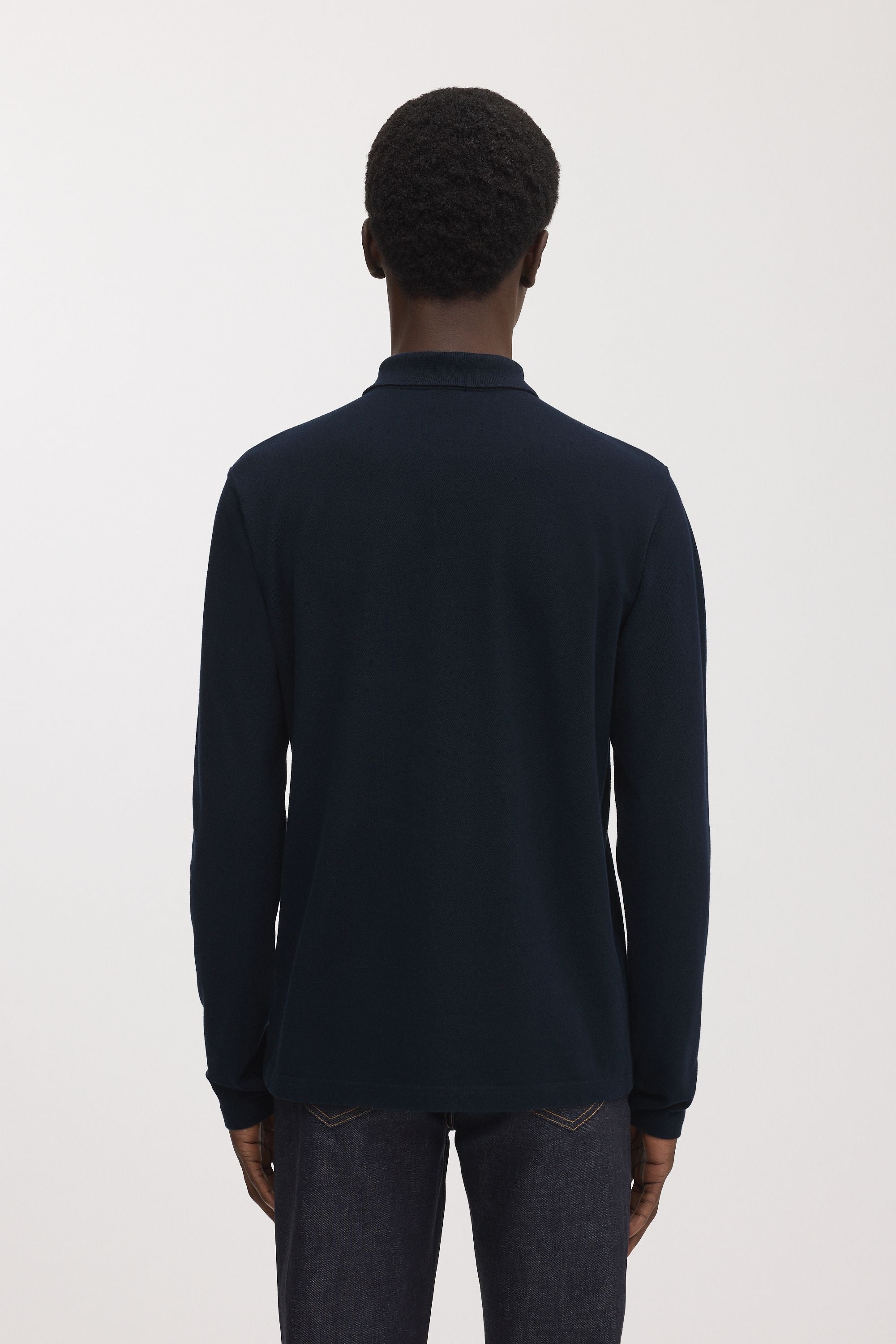 Long Sleeve Pique Polo