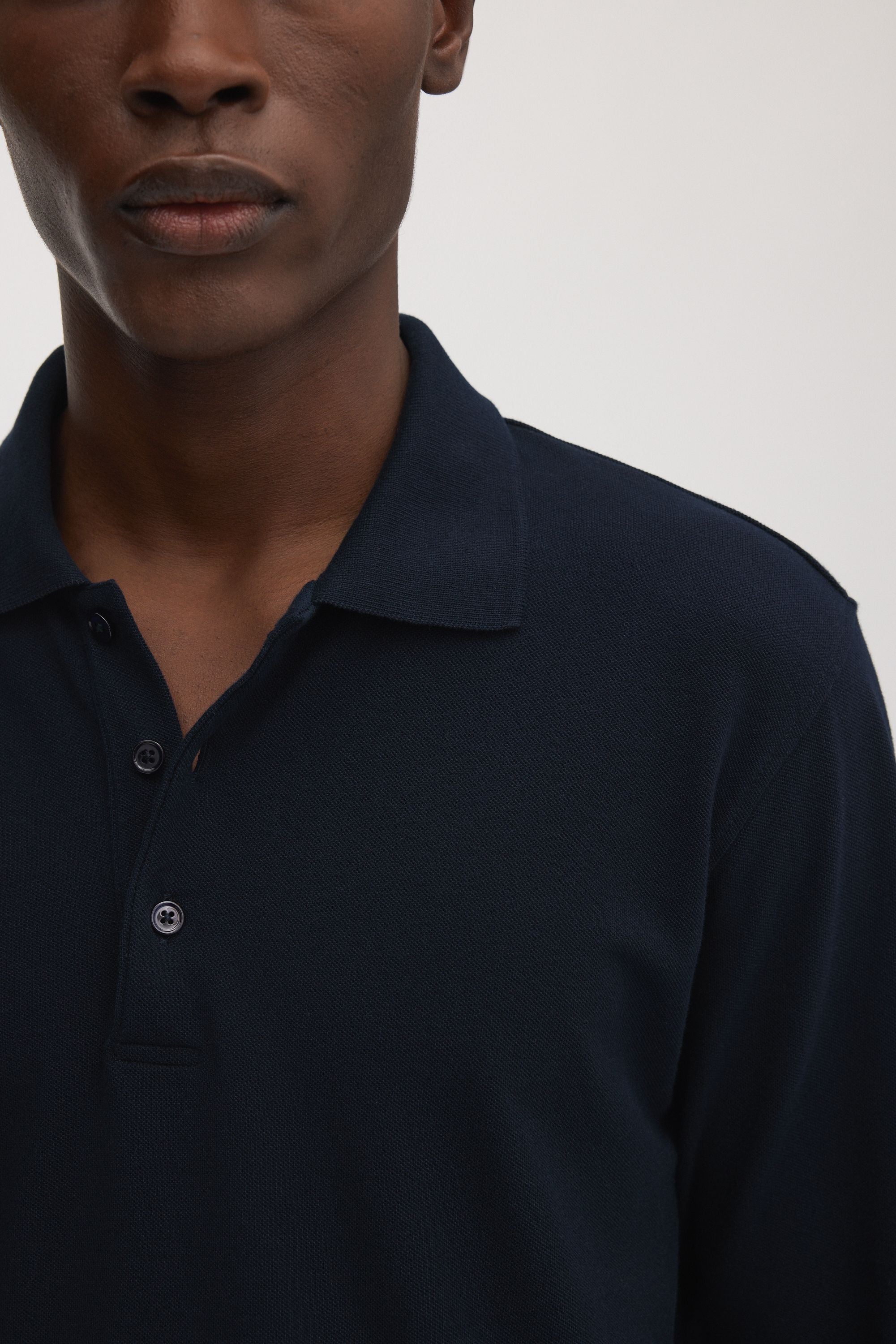 Long Sleeve Pique Polo
