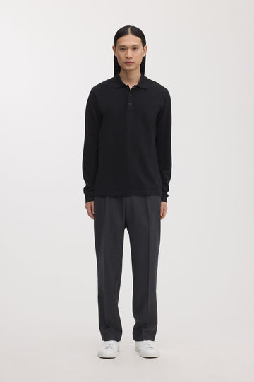 Long Sleeve Pique Polo