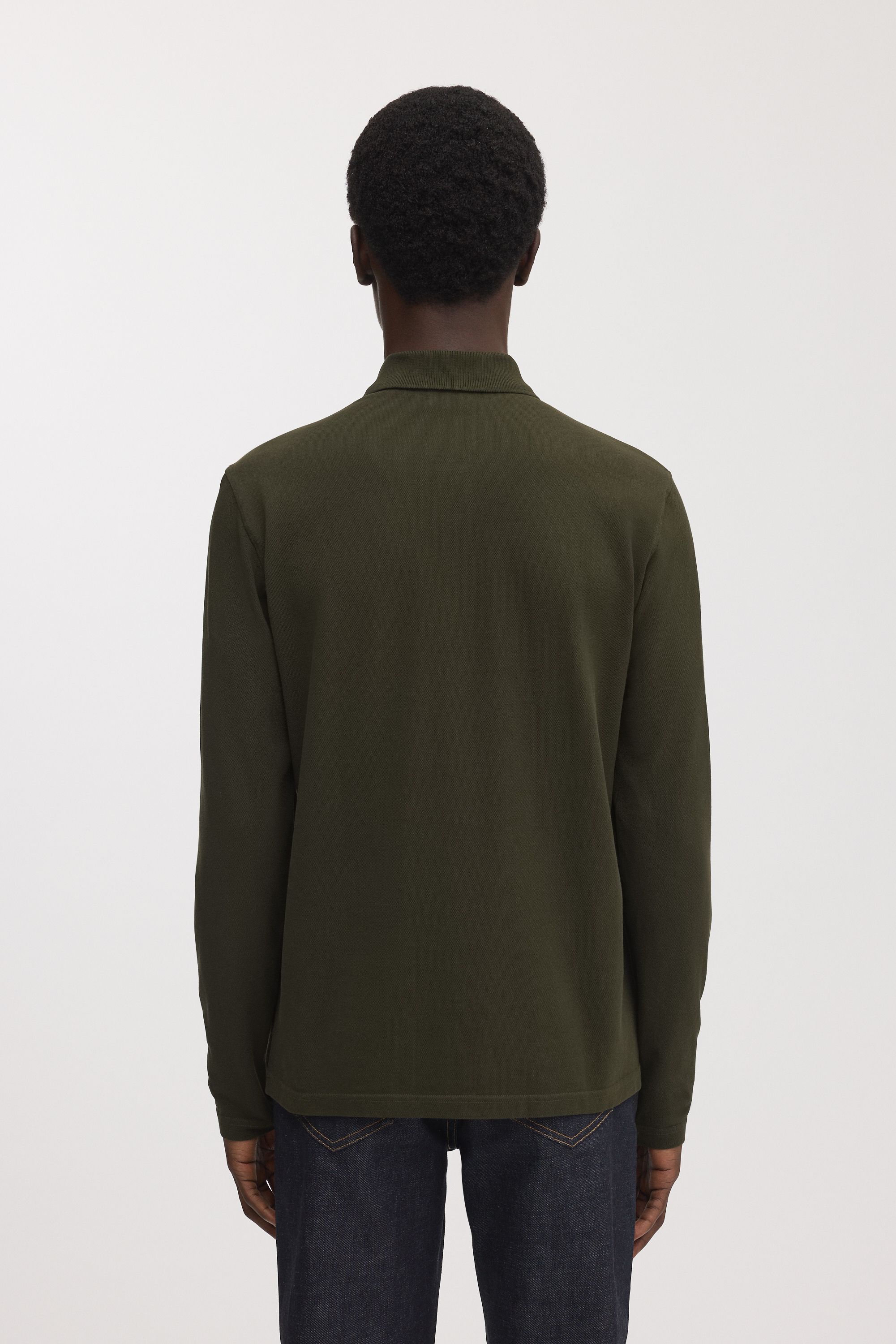 Long Sleeve Pique Polo