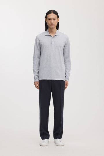 Long Sleeve Pique Polo