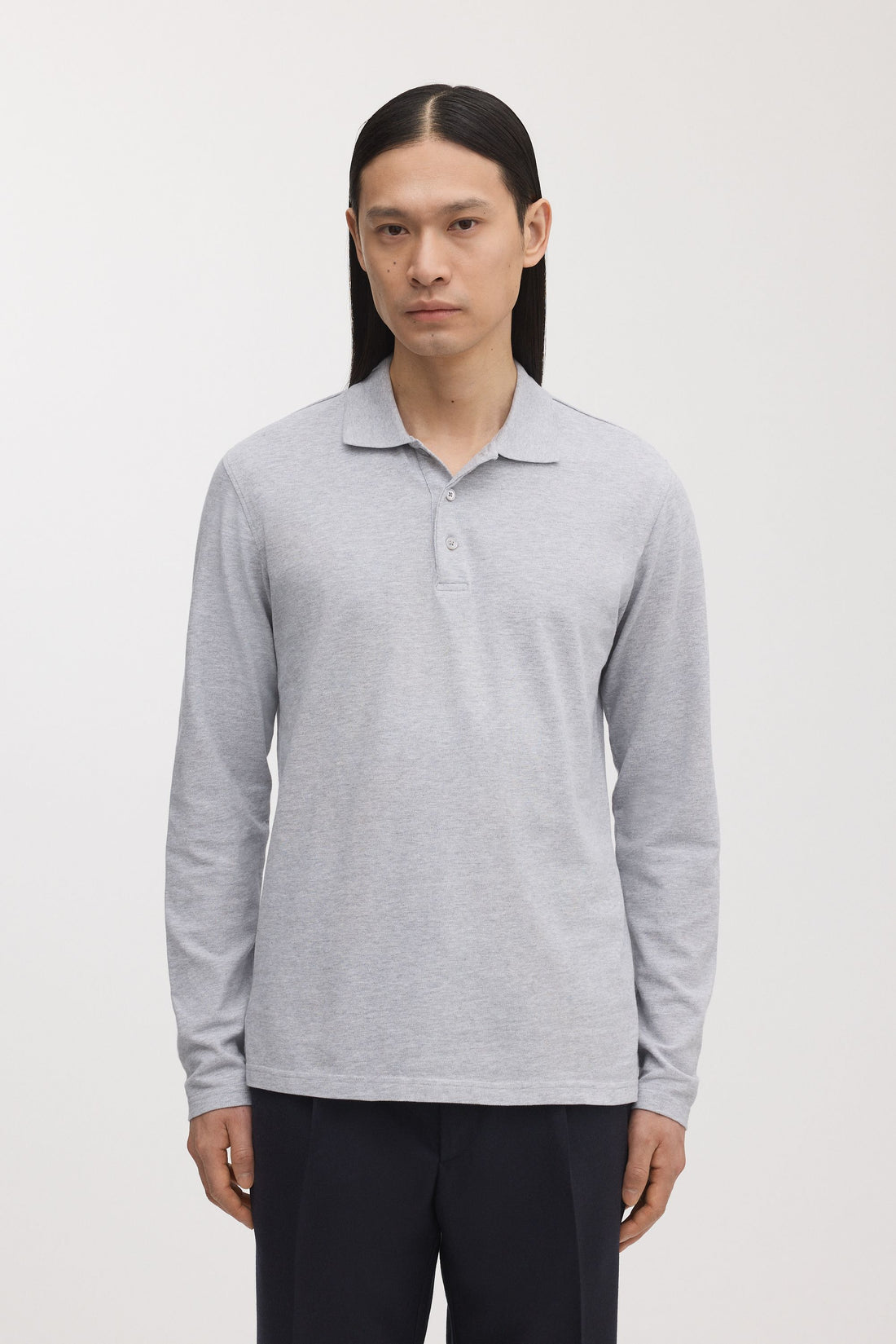Long Sleeve Pique Polo