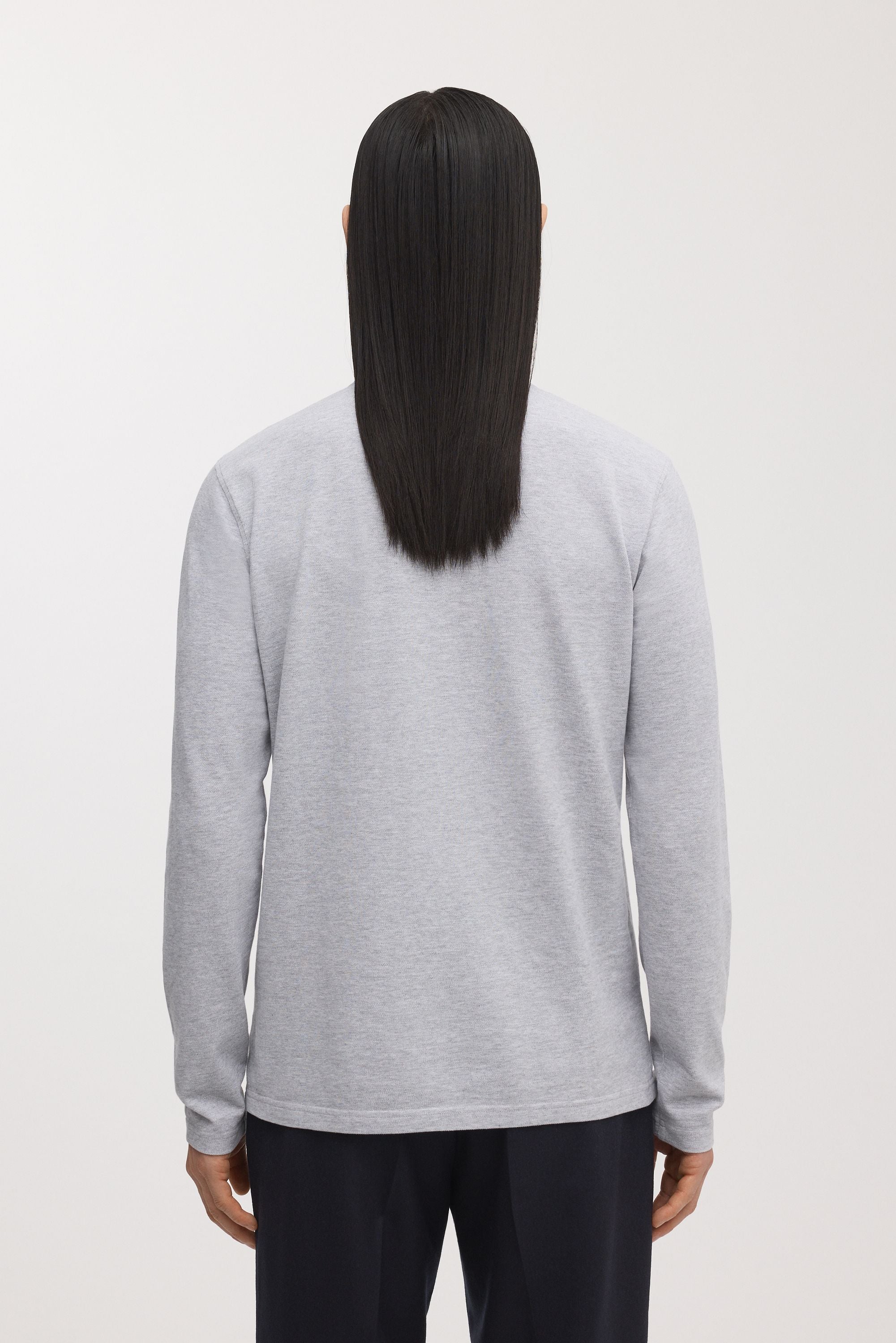 Long Sleeve Pique Polo