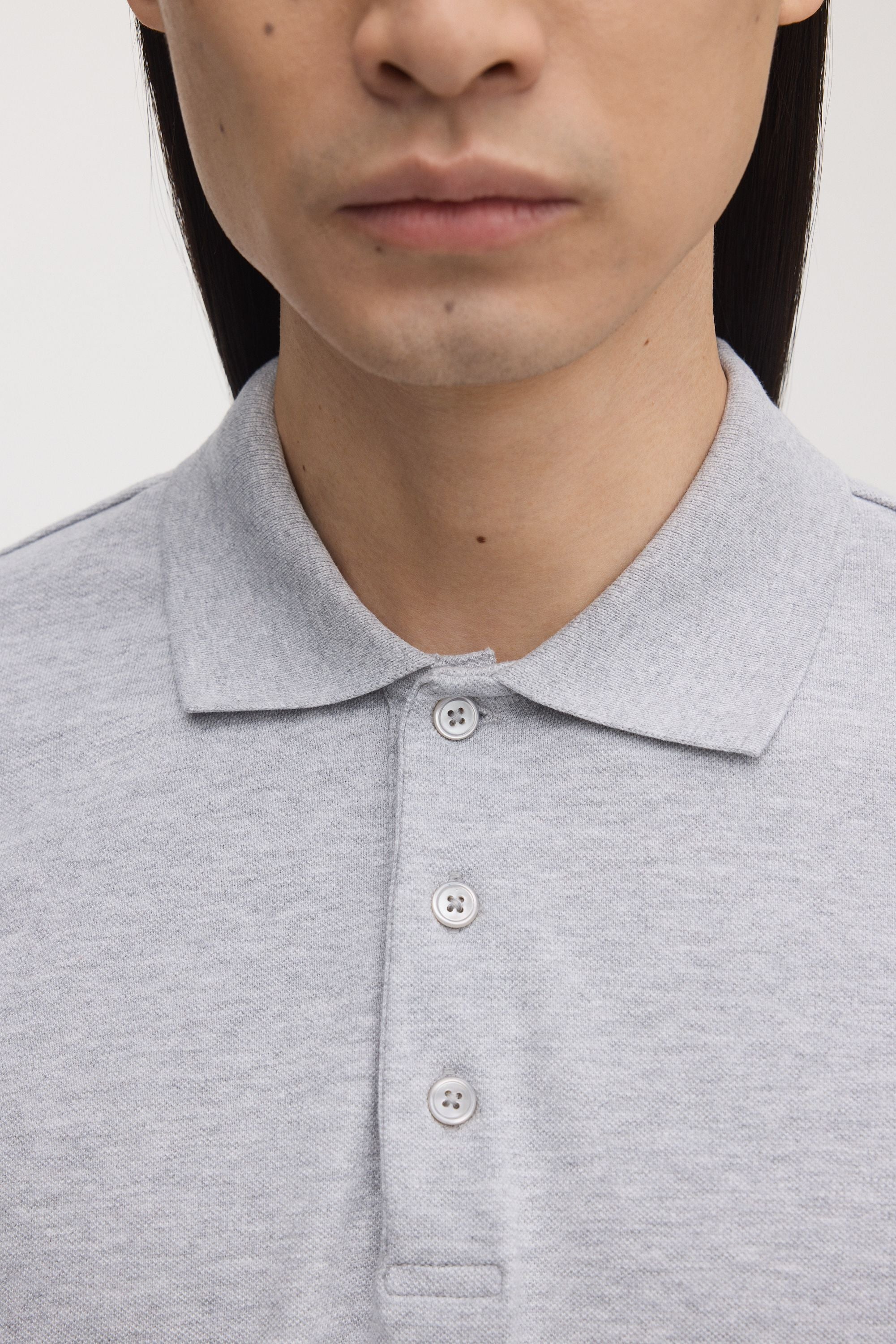 Long Sleeve Pique Polo