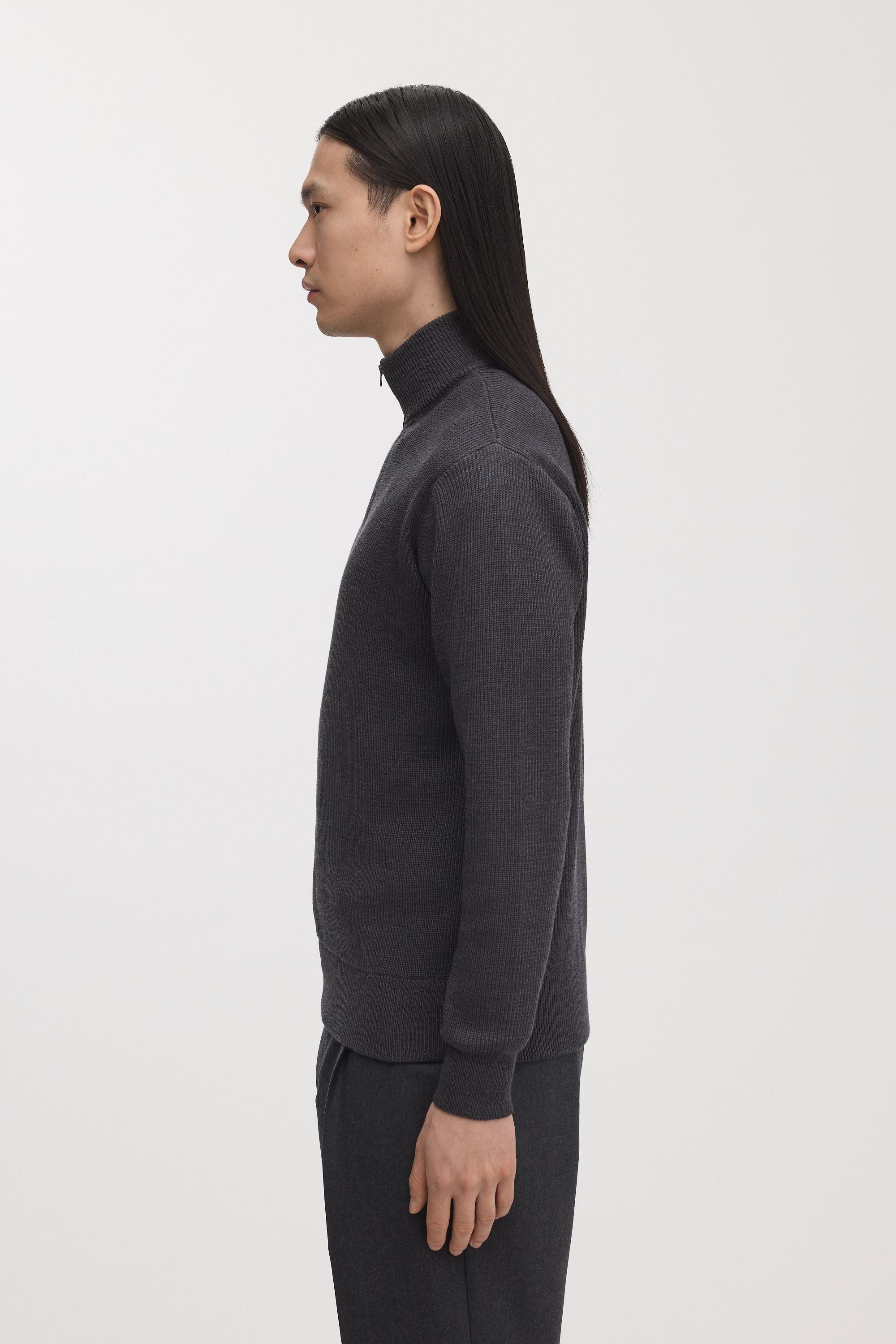The Merino Zip Cardigan