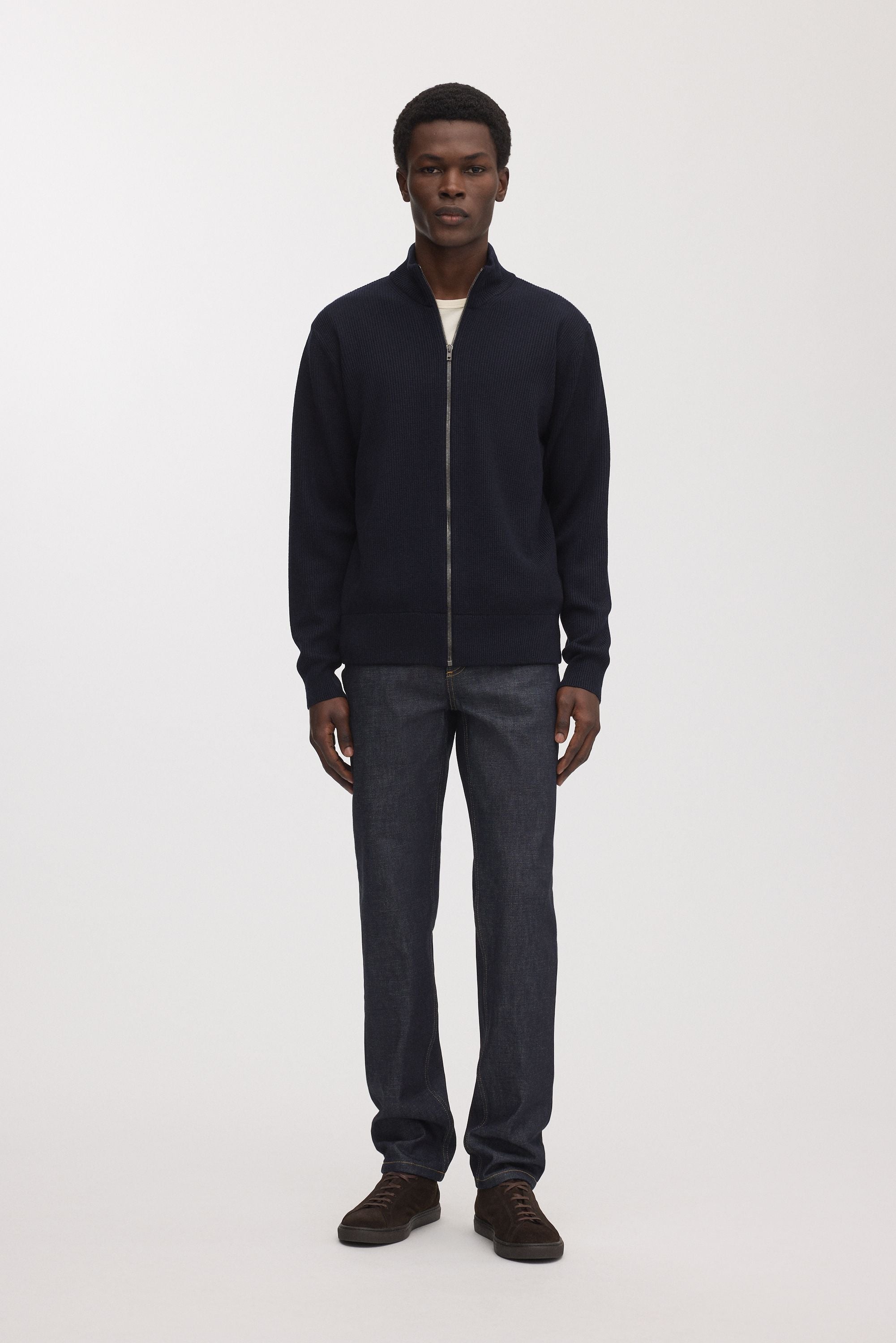 The Merino Zip Cardigan