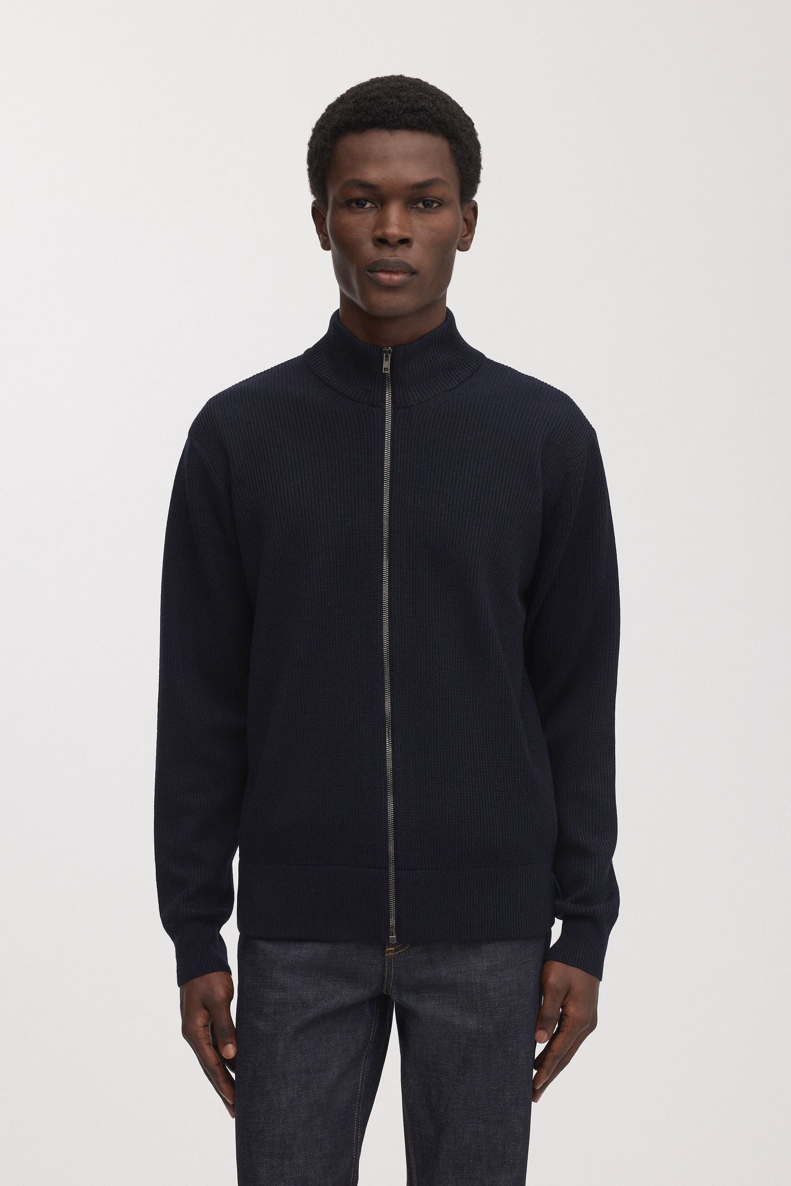 The Merino Zip Cardigan