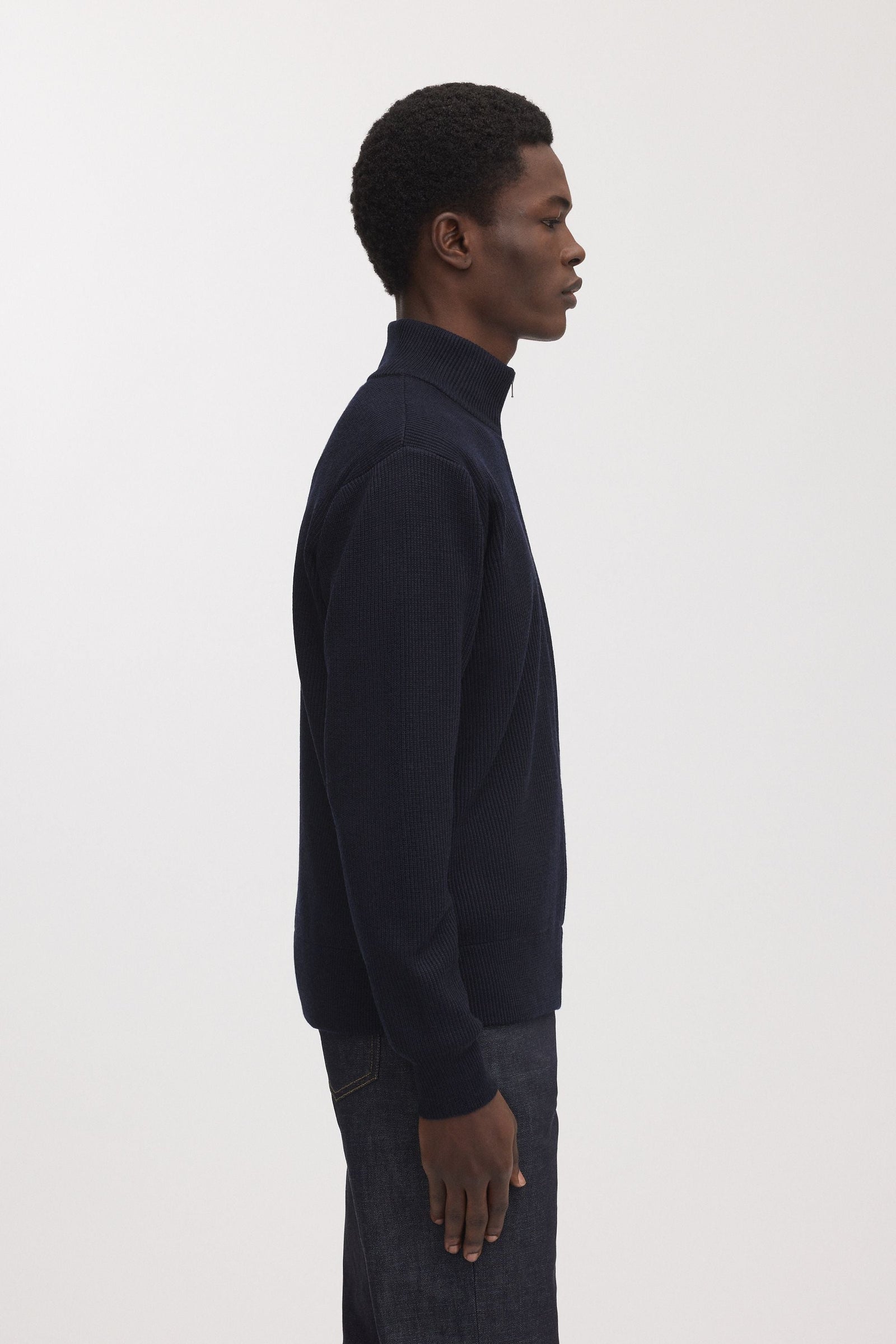 The Merino Zip Cardigan
