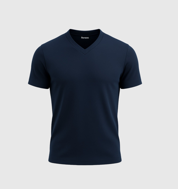 La T-shirt Scollo V - Blu navy